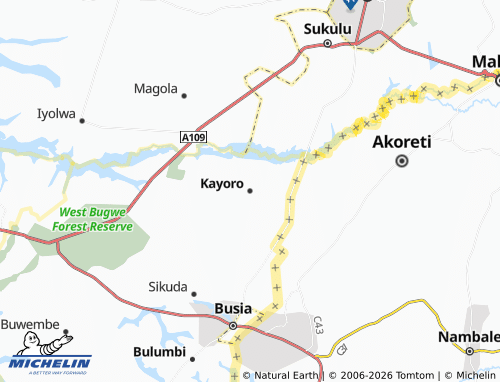 MICHELIN Kayoro map - ViaMichelin