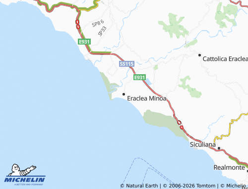 MICHELIN Eraclea Minoa map - ViaMichelin