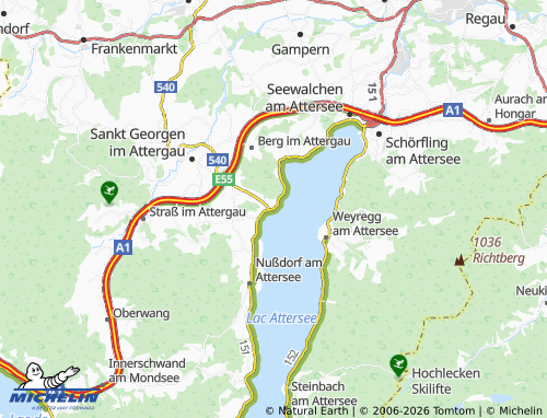 MICHELIN Attersee am Attersee map - ViaMichelin