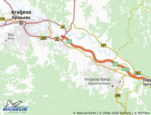 Carte MICHELIN Vraneši - ViaMichelin