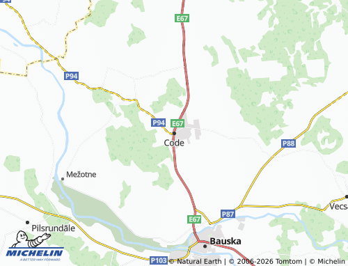 Mappa MICHELIN Codes pagasts - ViaMichelin