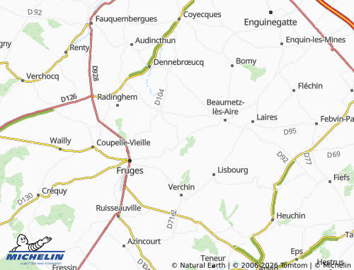 Carte MICHELIN Hézecques - ViaMichelin