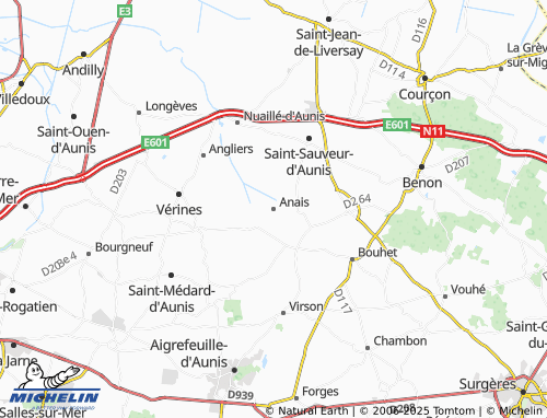 MICHELIN Anais map - ViaMichelin
