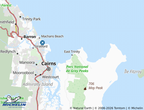 MICHELIN East Trinity map - ViaMichelin