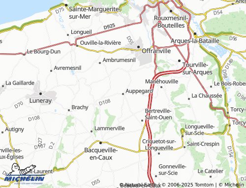 MICHELIN Auppegard map - ViaMichelin