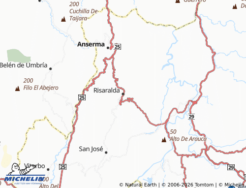 Mapa MICHELIN Risaralda - ViaMichelin
