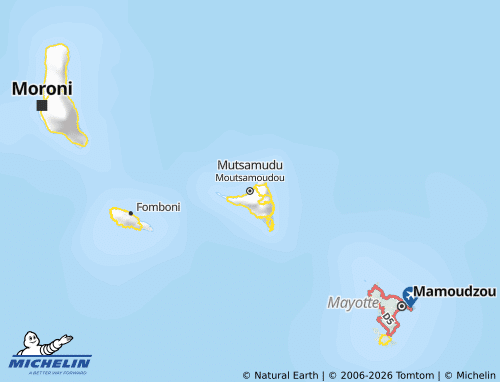 Carte MICHELIN Anjouan - ViaMichelin