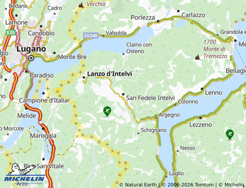 MICHELIN San Fedele Intelvi map - ViaMichelin