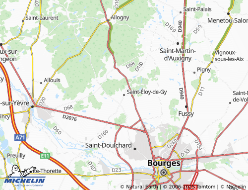 MICHELIN-Landkarte Saint-Éloy-de-Gy - ViaMichelin