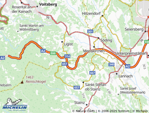 MICHELIN-Landkarte Rauchegg - ViaMichelin