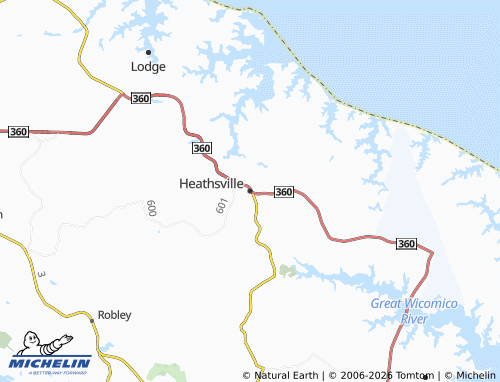 Carte MICHELIN Heathsville - ViaMichelin