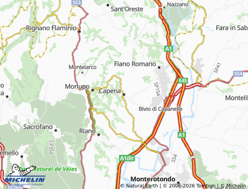 Mapa MICHELIN Capena - ViaMichelin