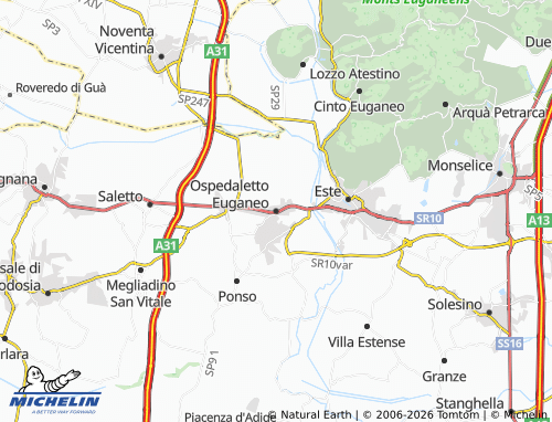 Mappa MICHELIN Ospedaletto Euganeo - ViaMichelin