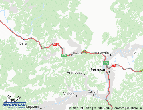 Mappa MICHELIN Bănița - ViaMichelin