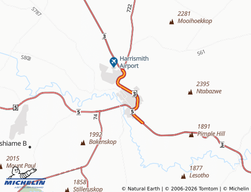 Kaart MICHELIN Harrismith - ViaMichelin