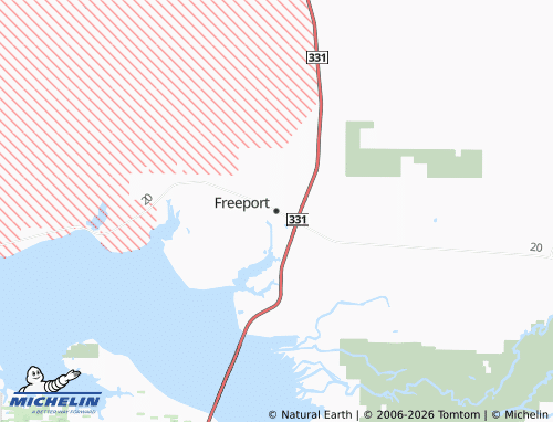 Kaart MICHELIN Freeport - ViaMichelin