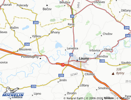 Mappa MICHELIN Lenešice - ViaMichelin