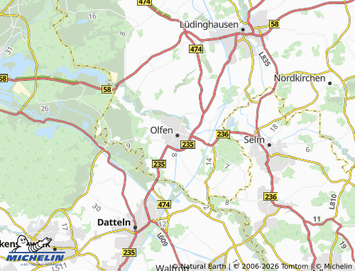 MICHELIN Olfen map - ViaMichelin