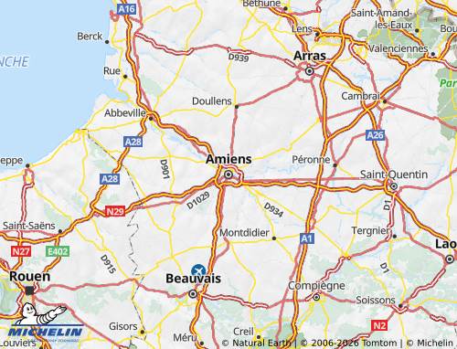 Mapa MICHELIN Somme - ViaMichelin