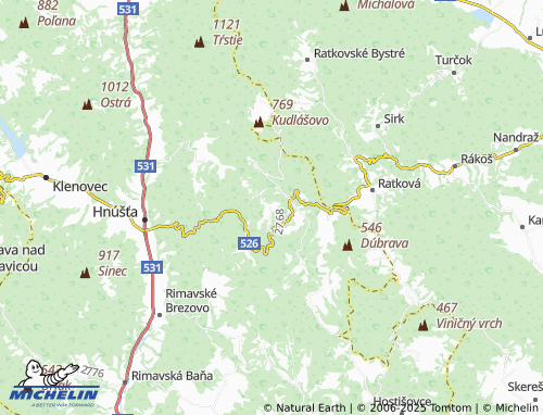 Carte MICHELIN Poproč - ViaMichelin
