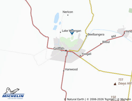 Mapa MICHELIN Griffith - ViaMichelin