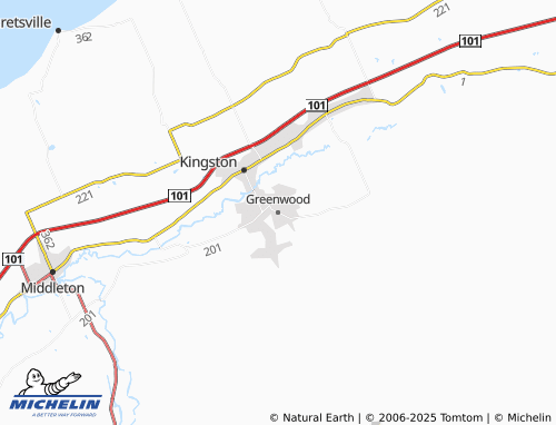 MICHELIN-Landkarte Greenwood - ViaMichelin