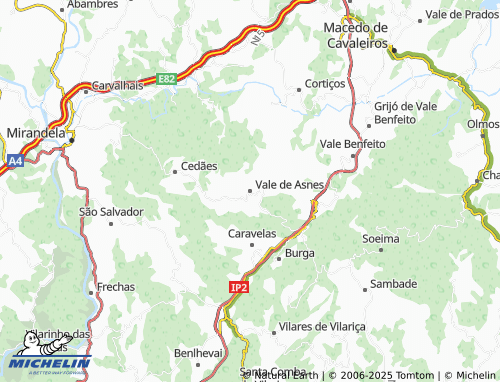 MICHELIN Vale de Asnes map - ViaMichelin