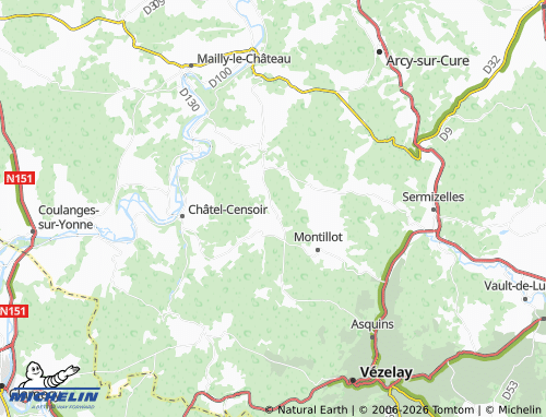 MICHELIN Brosses map - ViaMichelin