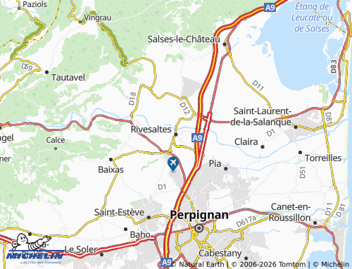 MICHELIN Rivesaltes map - ViaMichelin