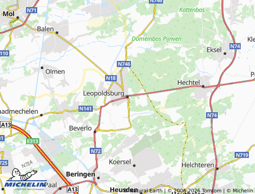Kaart MICHELIN Leopoldsburg - ViaMichelin