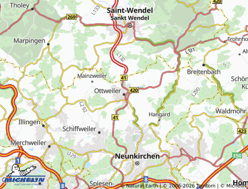 Kaart MICHELIN Ottweiler - ViaMichelin