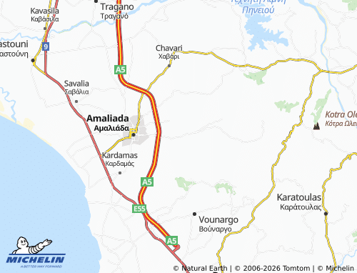 Carte MICHELIN Geraki - ViaMichelin