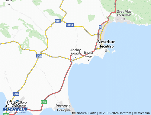 MICHELIN Aheloy map - ViaMichelin