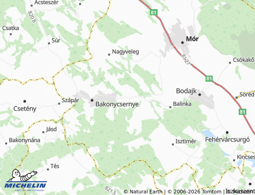 Mappa MICHELIN Mecsér - ViaMichelin