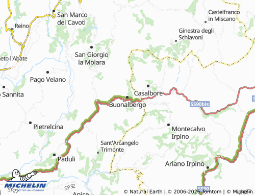 Mapa MICHELIN Buonalbergo - ViaMichelin