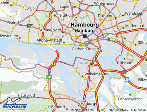 MICHELIN Steinwerder map - ViaMichelin