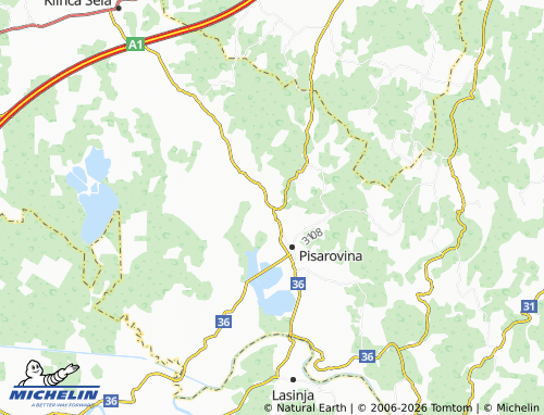 Mapa MICHELIN Velika Jamnička - ViaMichelin