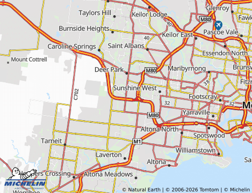 Mapa MICHELIN Derrimut - ViaMichelin
