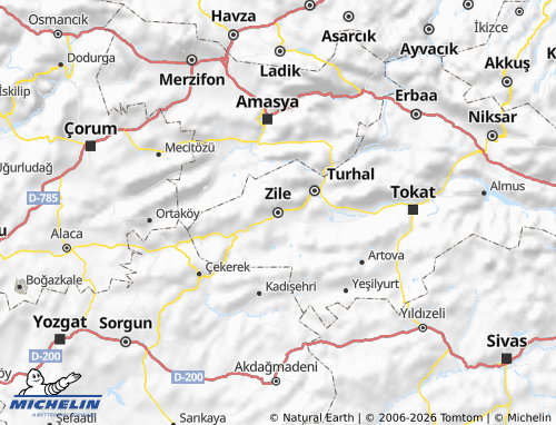 MICHELIN Zile map - ViaMichelin