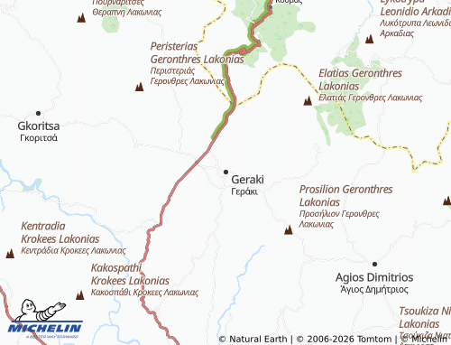 MICHELIN Geraki map - ViaMichelin