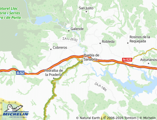 MICHELIN Alto de Castro map - ViaMichelin