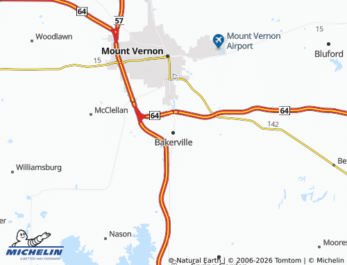 Mapa MICHELIN Bakerville - ViaMichelin