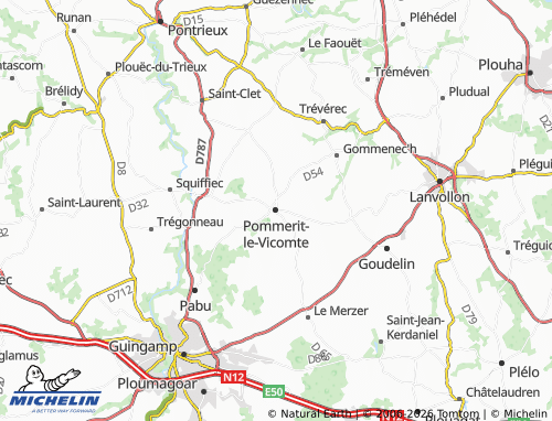 MICHELIN Pommerit-le-Vicomte map - ViaMichelin