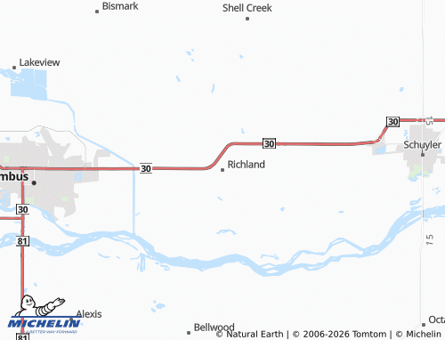 Carte MICHELIN Richland - ViaMichelin