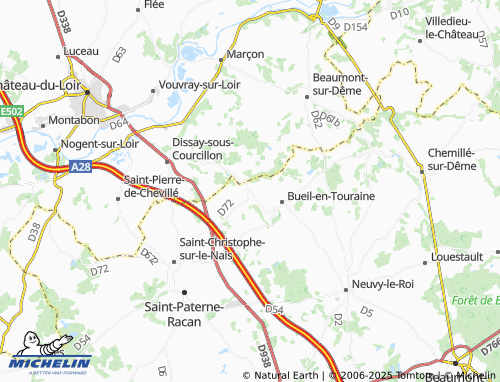 MICHELIN Villebourg map - ViaMichelin