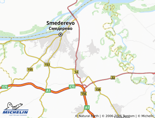Mapa MICHELIN Radinac - ViaMichelin