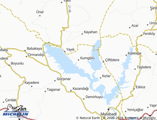 MICHELIN Kumgölü map - ViaMichelin