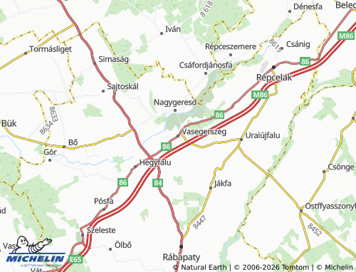 Mappa MICHELIN Vasegerszeg - ViaMichelin