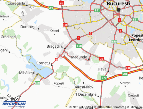 MICHELIN Vârteju map - ViaMichelin