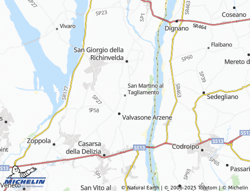 Mappa MICHELIN San Martino al Tagliamento - ViaMichelin